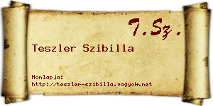 Teszler Szibilla névjegykártya